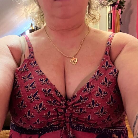 NEW Silk Summer Dress Maxi Gorgeous Full Skirt Pink Purple Floral NEW - Picture 10 of 13